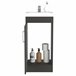 Mueble de Baño con Lavabo Madrid, con armario de almacenamiento. Negro