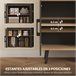 Alacena de Cocina Melamina de Madera HOMCOM, hogar - cocina Marron
