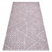Alfombra COLOR SISAL líneas triangulos zigzag 60x110 Rosa
