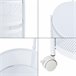 [en.casa] Carrito de cocina Steigen con 3 cestas redondas acero 33 Blanco