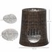 Cesta de Mimbre para Gatos Ratán PE, Metal y Poliéster PawHut Marron