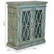 Aparador de madera y cristal con 2 puertas Azul