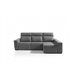 Chaise longue 4 plazas ADRIA relax eléctrico derecho gris claro Gris Claro