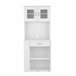 Aparador Alacena de Cocina para Microondas Capienza, con 1 Cajón y Armario de 2 Puertas Blanco