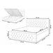 Beliani Cama con somier Terciopelo AMIENS 151x217 Beige