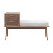 Banco De Madera De Mango Natural Con Patas Y 2 Sillas Natural