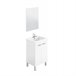 Mueble Lavabo con Espejo Incluido y Lavamanos Cerámico 51 Blanco