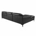ANGEL CERDÁ Sofá chaise longue relax izquierda piel Negro