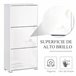 Armario de Zapatos MDF y Plásctico HOMCOM 60 Blanco