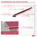 Toldo Manual Plegable Poliéster, Metal Outsunny 395x245 Rojo