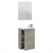 Mueble baño Elsa 1 puerta, espejo y lavabo, Alaska Madera