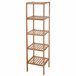 Estante de almacenamiento de baño de bambú 5 niveles SDB04025 Marron Claro