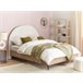 Beliani Cama con somier Poliéster MILLAY 156x211 Blanco/ Beige