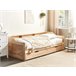 Beliani Cama con somier Madera de pino EDERN 105x204 Marron
