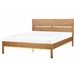 Beliani Cama LED Madera de caucho BOISSET 165x205 Marron