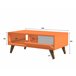 Mesa de centro GLIN color blanco y nogal Blanco