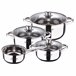 Bateria 7pcs : Cazo sin tapa + Cacerolas con tapa Multicolor