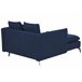 Beliani Chaise longue Poliéster CHARMES Azul Marino