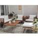 Beliani Conjunto de jardín Madera de acacia BERMUDA Blanco/ Beige
