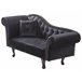Beliani Chaise longue izquierdo Terciopelo LATTES Negro