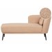 Beliani Chaise longue Bouclé ARTHEZE Marron Claro