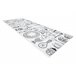 Alfombra lavable ANDRE 1318 Cerámica para la cocina Blanco