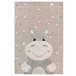 Alfombra infantil hipopótamo CLOWN - ATTICGO 120x170 Gris Claro