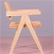 Silla clásica con reposabrazos en rattan y fresno - Compass Fresno