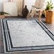 Alfombra lavable ANDRE 1023 Marco Mármol 120x170 Blanco/ Gris
