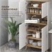 Alacena de Cocina Melamina de Madera HOMCOM, hogar - cocina Blanco