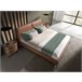 Cama matrimonio tapizada en polipiel Marron