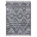 Alfombra MAROC P657 Diamantes Zigzag Étnico Franjas Bereber 140x190 Negro