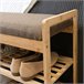 Banco zapatero MOA Vinthera  estantes con asiento acolchado Natural