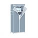 Armario Ropero de Tela con Cremallera Thinia Home Blanco/ Gris