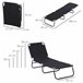 Tumbona Plegable Acero y Tela Oxford Outsunny Negro