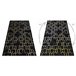 Alfombra GLOSS moderno 407C 86 elegante glamour art deco 120x170 Negro