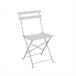 Conjunto de Terraza Plegable Metálico de 2 Sillas y Mesa Bistreau Blanco