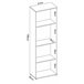 Armario multiusos 2 puertas efecto madera Blanco