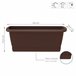 2x Jardinera Respana con soporte Marron