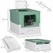 Arenero para Gatos PP PawHut, mascotas - accesorios para gatos Verde