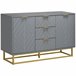 Aparador de Salón MDF, Metal HOMCOM, hogar - muebles de comedor Gris
