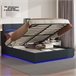 Cama con almacenamiento 200x180 Negro