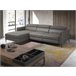ANGEL CERDA Sofá chaise longue en piel con relax Gris Oscuro