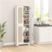 Aparador de Cocina Melamina de Madera, Ratán HOMCOM Blanco