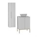 Conjunto de muebles con lavabo individual 2 puertas y columna Daria 60 Blanco