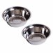 Comedero Elevado para Perros Acero Inoxidable, MDF PawHut Blanco
