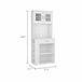 Aparador Alacena de Cocina para Microondas Capienza, con 1 Cajón y Armario de 2 Puertas Blanco