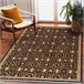 Alfombra KESHAN franjas oriental clásico 7680/53511 300x380 Marron