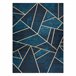 Alfombra lavable ANDRE 1173 mosaico Geométrico 80x150 Azul