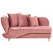 Beliani Chaise longue Terciopelo MERI Rosa